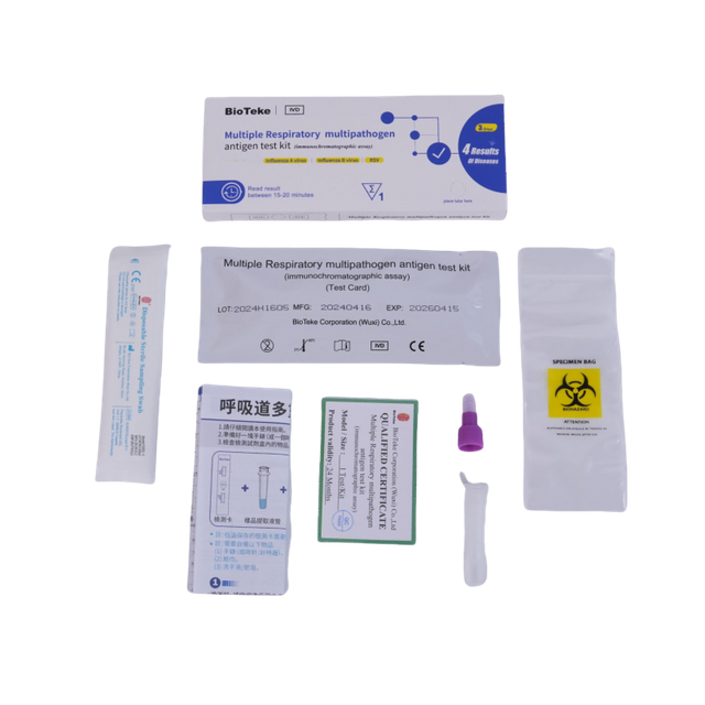 Bioteke 4 в 1 Covid-19, грипп A+B, RSV Antigen Rapid Test Kit